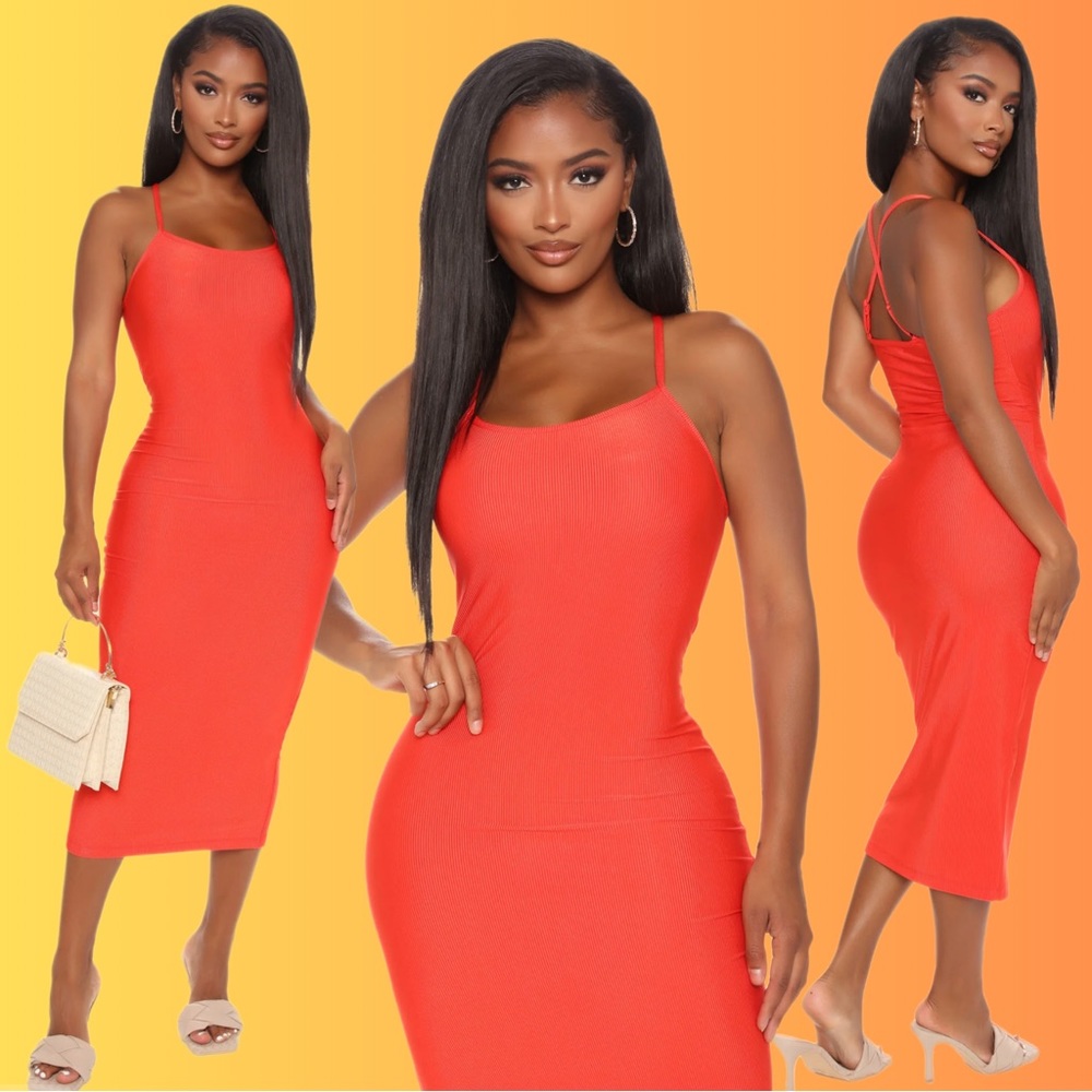 At The Crossroads Midi Dress | Red